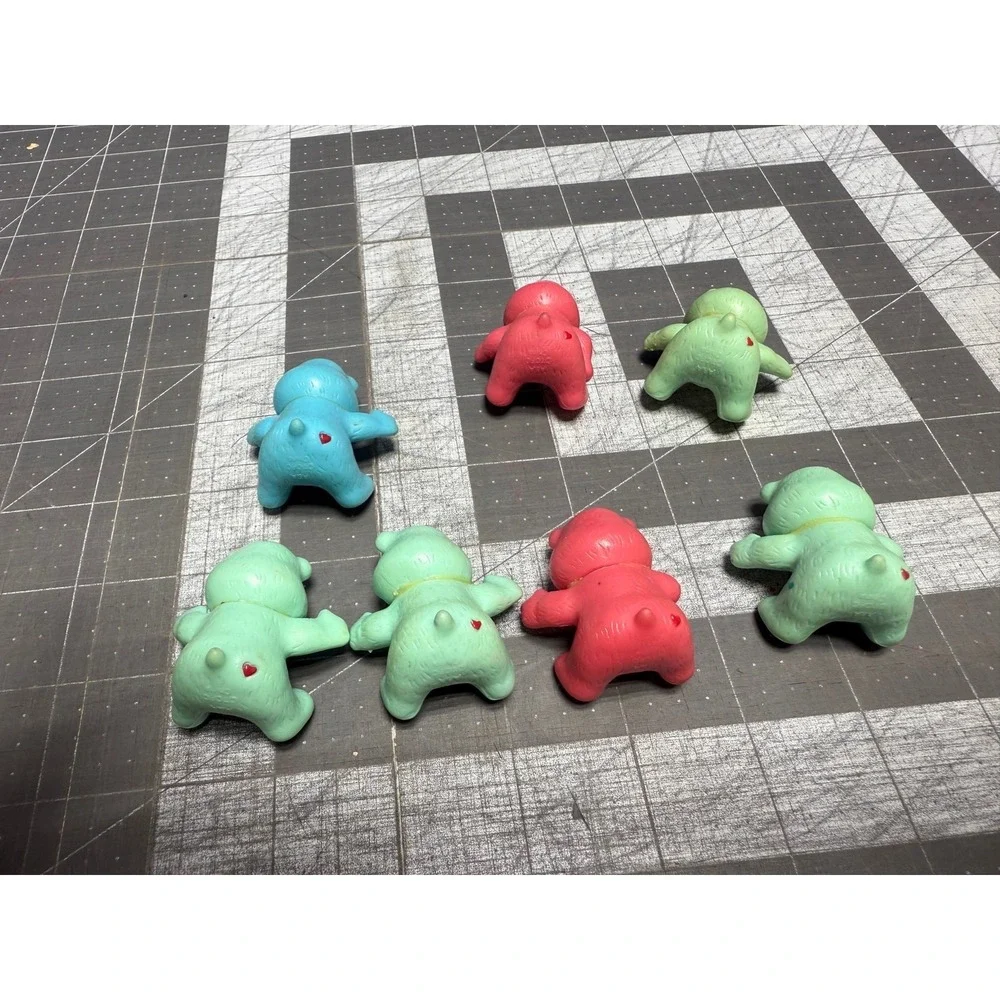 Vintage Care Bears‎ TCFC PVC Figures Figurines Lot of 7